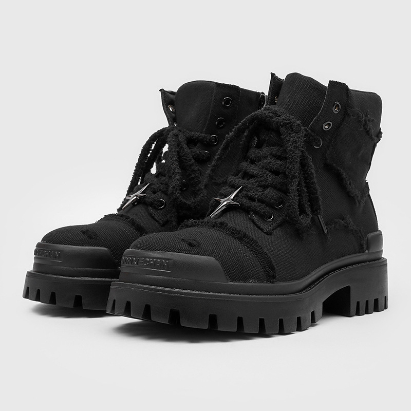 Men'S Shoes Hiking - Men's High Top Platform Boots Thick