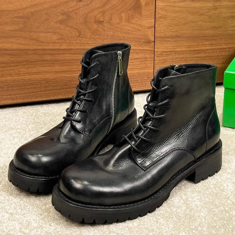 Men'S Shoes Hiking - British Fashion Men's Ankle Boots Genuine