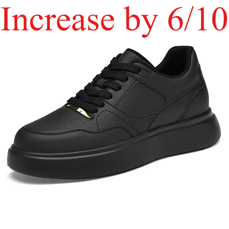 Men'S Shoes To Increase Height - Men Solid Faux Leather Skate Shoes
