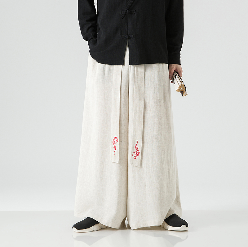 2023 Fashion Men Linen Wide Le - огляд і ціна Men Shoes Joggers