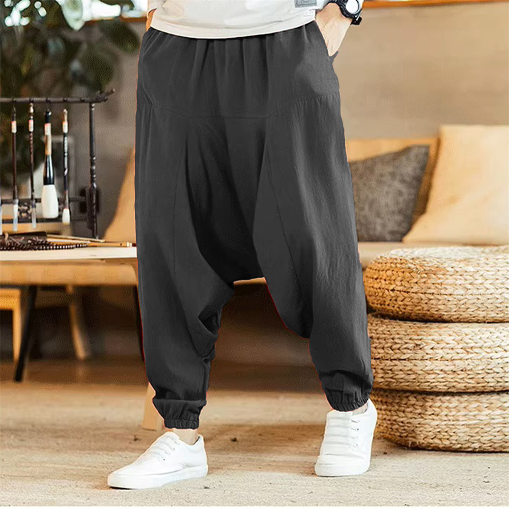 Men Cotton and Linen Pants Har - огляд і ціна Men Shoes Joggers