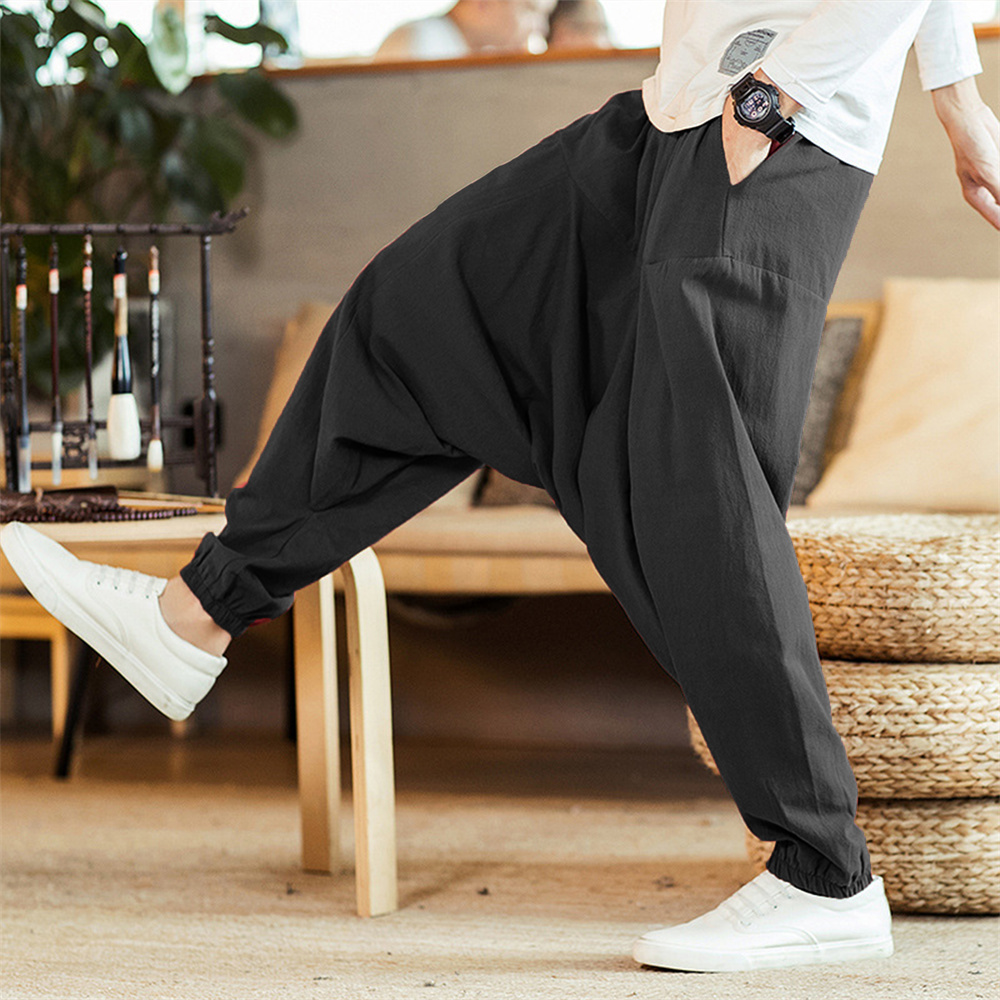Men Cotton and Linen Pants Har - огляд і ціна Men Shoes Joggers