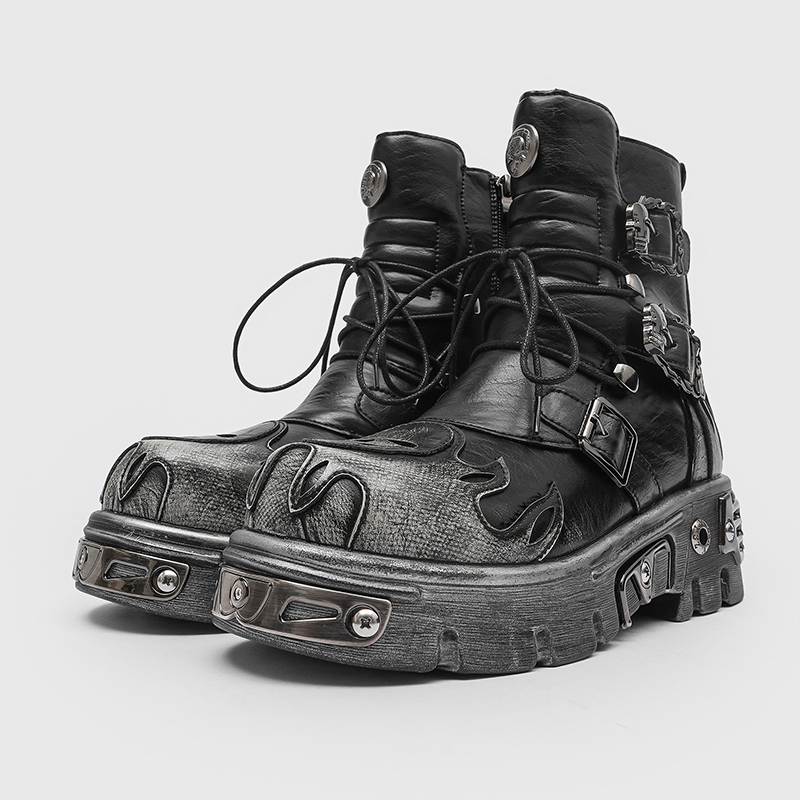 Punk Style Retro Cool Skull Fl - огляд і ціна Men'S Shoes To Increase Height