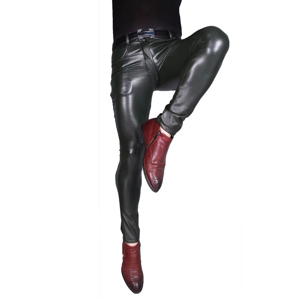 Mens Punk PU Faux Leather Trou - огляд і ціна Men'S Shoes For Jeans