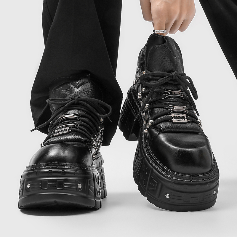 New Gothic Punk Men's Platform - огляд і ціна Men'S Shoes To Increase Height