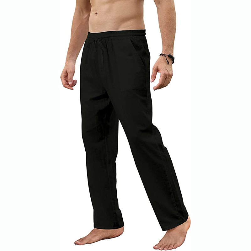 New Men's Cotton Linen Pants L - огляд і ціна Men Shoes Joggers
