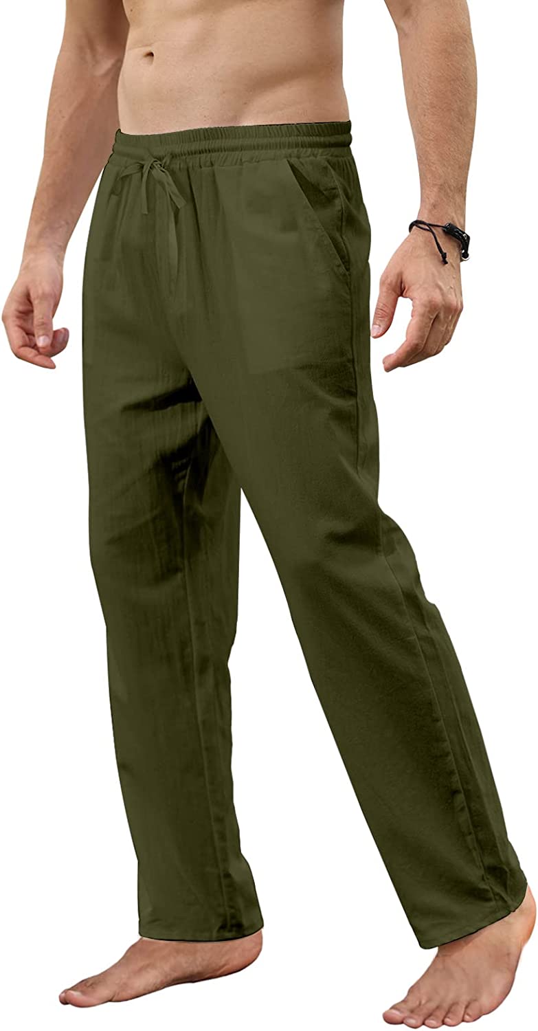 New Men's Cotton Linen Pants L - огляд і ціна Men Shoes Joggers