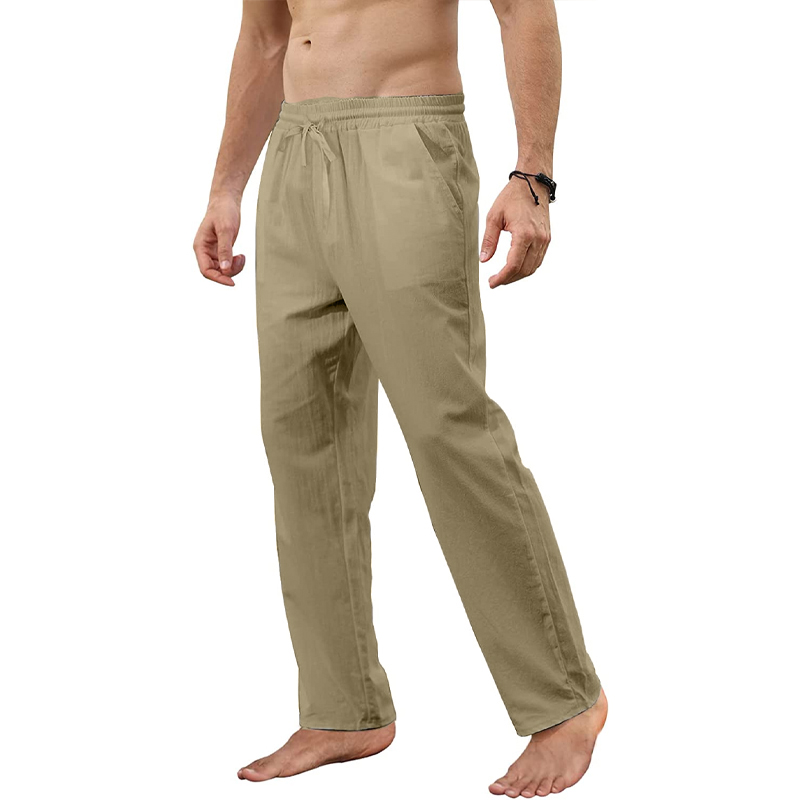 New Men's Cotton Linen Pants L - огляд і ціна Men Shoes Joggers