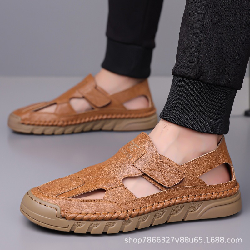 Hole shoes men's summer new ha - огляд і ціна Men Shoes Velcro
