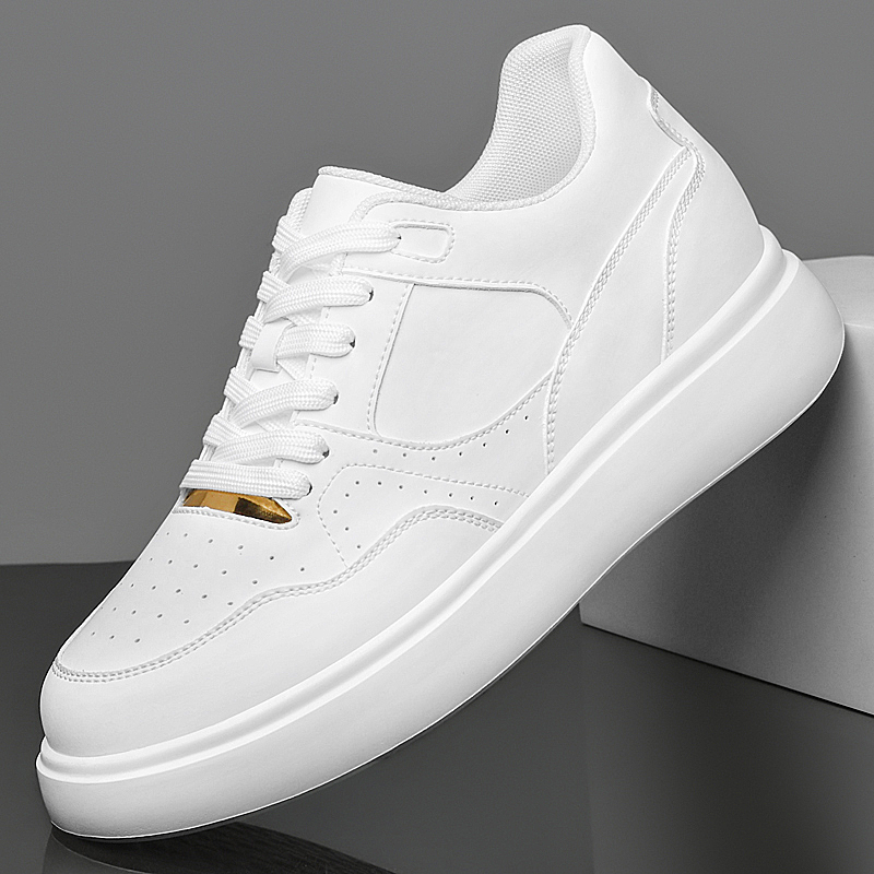 Men Solid Faux Leather Skate S - огляд і ціна Men'S Shoes To Increase Height
