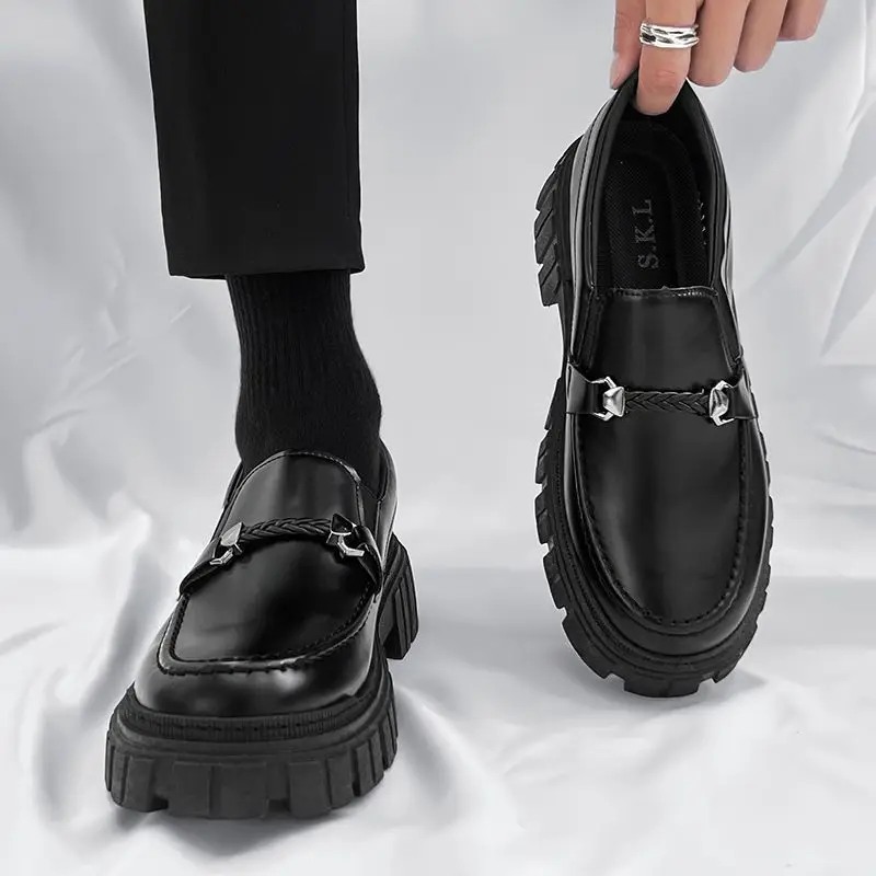Platform Men's Leather Loafers - огляд і ціна Men Shoes Prada