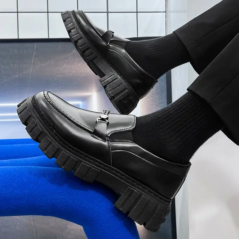 Platform Men's Leather Loafers - огляд і ціна Men Shoes Prada